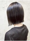 【Flor_上大岡】切りっぱなしボブ/ダークグレージュ/秋色