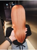 オレンジピンク＋髪質改善ケラチントリートメント