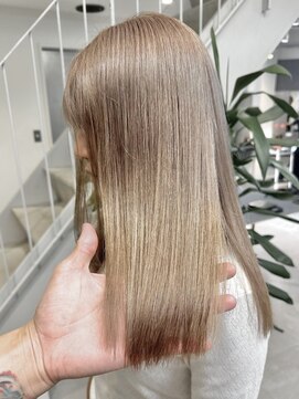 ラック 表参道(LUCK) ミルクティーベージュ/縮毛矯正履歴ありブリーチ/ハイトーン