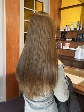 美容室エクストラアーツジャパン(X ARTS JAPAN) ブリーチなしダブルカラーで叶う透明感オリーブベージュ