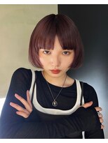 ブローチ 表参道(broocH)&nbsp;スクエアボブ/暖色カラー/ショートボブ/ボブ/センターパート