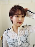 【麻布十番・六本木】ラフショート・赤系カラー