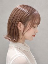 リア トーキョー(Lia TOKYO)&nbsp;【工藤武士】外ハネボブ×ピンクベージュ顔まわり柔らかスタイル