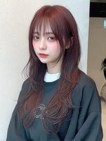 ロッソ 大橋店(Rosso)&nbsp;レッドブラウンのゆる巻きロング【大橋】