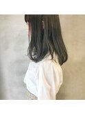 暗髪透けるグレー!赤み除去!
