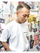 トロニー(TLONY) TLONY渋谷hori メンズフェードショート 七三分け