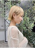 大人ショートボブ前髪ありマッシュラウンド前髪外ハネK0410
