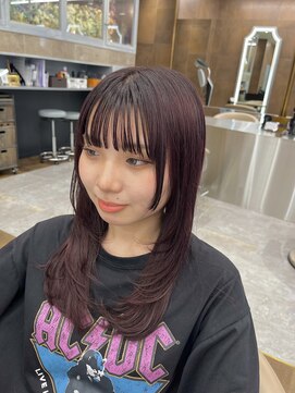シャル 平塚(shalu) カシスピンクブラウン　韓国風レイヤーカット【高綱】