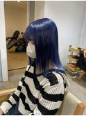 前髪/マチルダボブ/ピンクベージュ/インナーグレージュ/ブルー