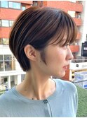 30代40代大人女性/前髪ありショートボブ/ショートヘア/髪質改善