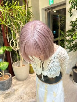 ヲタク(wotaku.) ピンクカラーハイトーンダブルカラーケアブリーチホワイトピンク