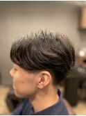 ナチュラルパーマセンターパート