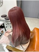 ケアブリーチ＿韓国風＿髪質改善トリートメント＿ピンク系カラー