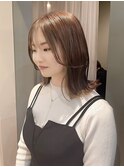 イメチェン★外ハネボブ小顔韓国インナー　ミルクティーベージュ