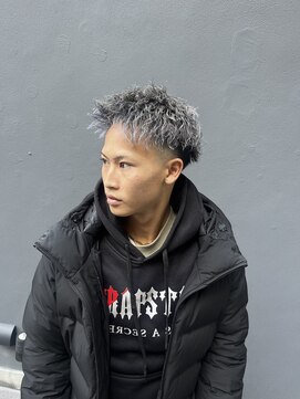 メンズグルーミングナンバーナイン(MEN'S GROOMING NUMBER NINE) ホワイトメッシュ/メンズパーマ/卒業おめでとう！/U24学割