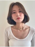 韓国風 レイヤーボブ タンバルモリ ショート コテ巻き