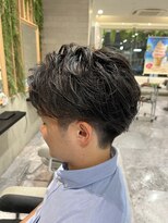 イメージア 町田店(IMAGE A) メンズ黒髪ツーブロニュアンスパーマ@30代40代50代60代