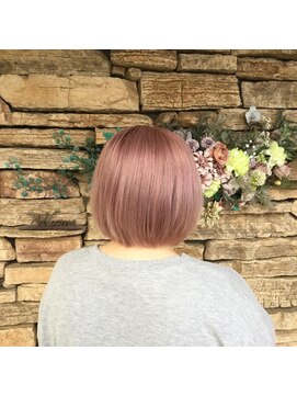 美容室 ティアナ ココ(TIEANA.COCO) ボブ・やわらかなツヤピンクベージュ