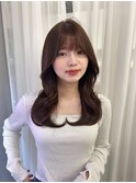 レイヤーカット/ブリーチなし/髪質改善/韓国ヘア/顔まわり/艶髪