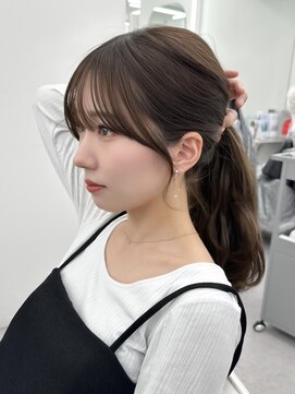 アマトウキョウ アユンチェ(AMA TOKYO×AYUNCHE) 前髪顔まわり韓国ヘアレイヤーカットサイドバンク2wayバンク韓国