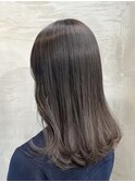 透明感×暗髪グレージュカラー