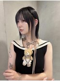 くびれヘア/アプリコットオレンジ/夏のヘアアレンジ/梅田