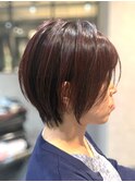 長めショート☆赤みブラウン