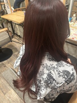 グリット(glit) ボルドー×波巻きウェーブ