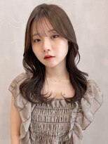 アグノス 青山(Agnos)&nbsp;イメチェン 前髪 ピンクベージュ ブラウン レイヤーカット