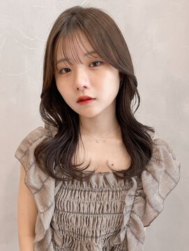 アグノス 青山(Agnos) イメチェン 前髪 ピンクベージュ ブラウン レイヤーカット