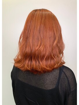 メーヴェ(Mowen) mowen×オレンジカラー×韓国風波ウェーブ