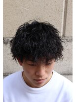 リレーションメンズヘアー(RELATION MEN'S HAIR) ツイストスパイラルマッシュ／ダークアッシュ／カルマパーマ