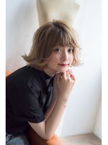 ミエル ヘア 新宿(miel hair)&nbsp;〈mielhair新宿〉ガーリー　外はね　ボブ　ハイトーン
