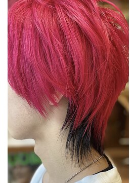 クレドガーデン 西新井店(CRED GARDEN) ハデ髪メンズ×ウルフ×ケアブリーチ/デザインカラー/西新井