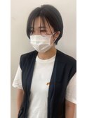 長めバングショート