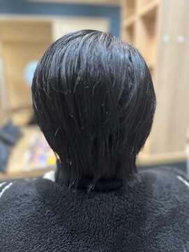 ヘアサロンアンドヘアメイクディー(hair salon hair make D) 仙台D　メンズショート×韓国系ウルフ×黒髪マッシュstyle