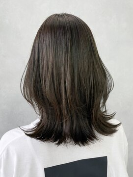 アルバム 池袋(ALBUM) 外ハネミディアムレイヤー_マチルダボブピンクベージュ_ba463332