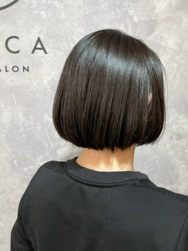 バッカ 横浜桜木町店(BACCA) ミニボブ、ダークアッシュ