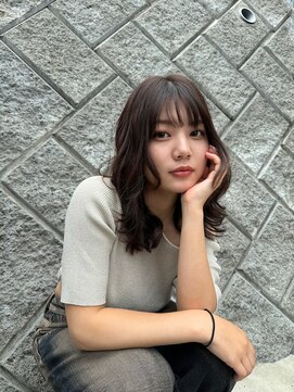 ロゼッタ 大崎古川店(Rosetta) モテ髪 ナチュラル セミディ ゆる巻き 愛され外ハネ 波巻き