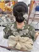 浴衣ヘア タイトシニヨン