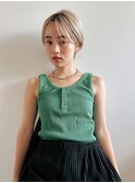 【Lloyd 大宮】ホワイトブロンド×ウザバングショート