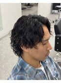 ミディアムウルフスパイラルパーマ静岡メンズ