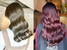 【色落ちも楽しめる透明感カラー】透明感カラーやブラウンカラー、ブリーチなしダブルカラーもお任せ！