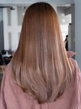 エインアンリー 明治神宮前(AIN.ANLY.) ☆ホワイトグレージュミニウルフデジタルパーマチェリーブラウン