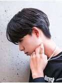 黒髪マッシュナチュラルマッシュメンズヘア韓国ツーブロック