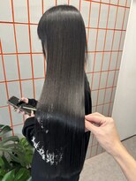 ペレ 栄 アネックス(PELE栄ANNEX) 韓国 くびれロング レイヤー ワンホンヘア 小顔前髪