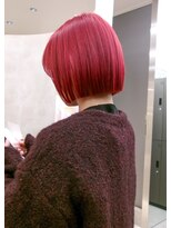 ミース(MIES) ボブ/ぱつっとボブ/ケアブリーチ/レッドカラー/難波