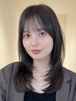 アイトーキョーエス 渋谷(AI TOKYO S)&nbsp;着物ヘア/ダークアッシュ/ミディアムレイヤーカット/渋谷