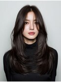 美人見え◎ダークアッシュレイヤーカット