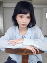 ダブ アオヤマ(DaB AOYAMA) 赤み消し×ブルーニュアンス|ブリーチなし透明感ボブ
